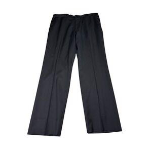 Corneliani Mens Black 100% Pure Wool Dress Pants Made in Italy Size 38x32